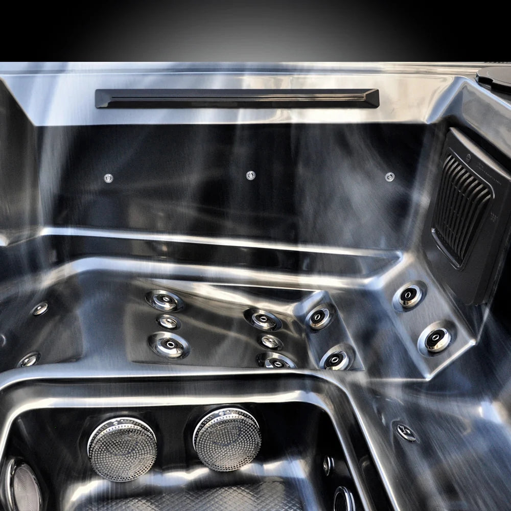 AIDA Outdoor-Whirlpool Aktionsmodell Riva Smartrelax Black Edition mit Wärmepumpe