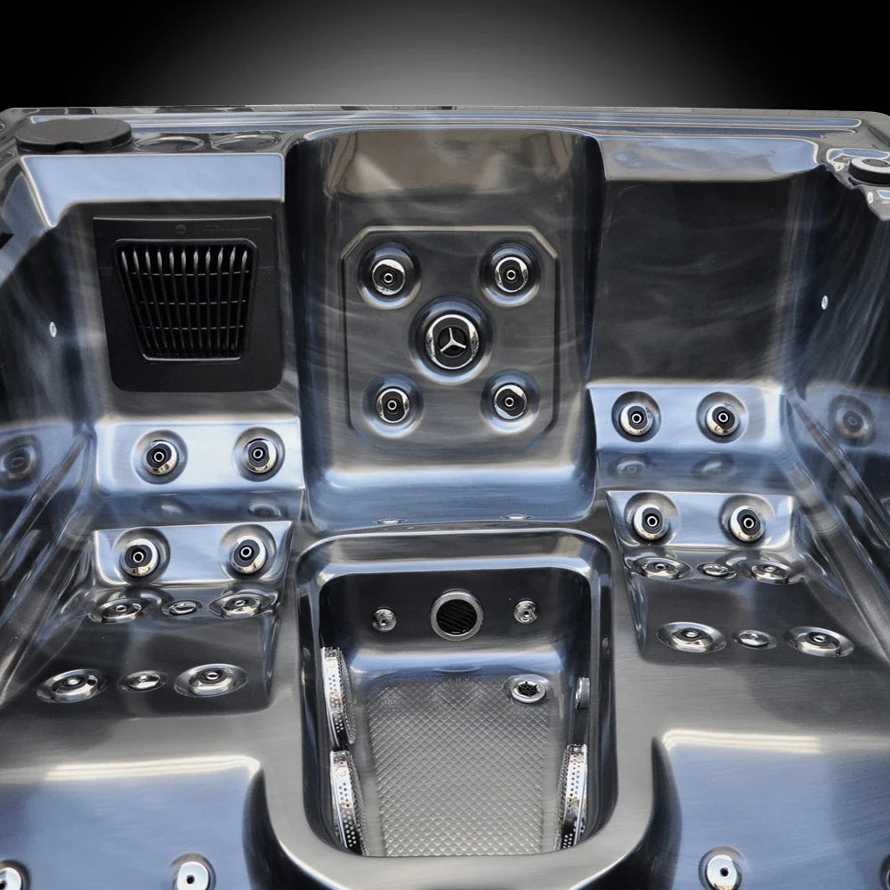 AIDA Outdoor-Whirlpool Aktionsmodell Riva Smartrelax Black Edition mit Wärmepumpe