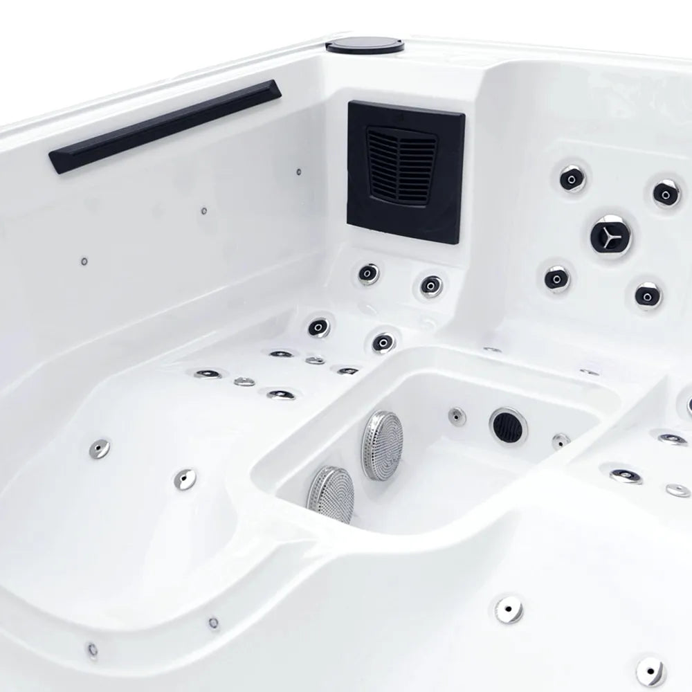 Outdoor Whirlpool | Ausstellungsstück | AIDA® Riva smartrelax | Carrara White | 2-3 Pers.