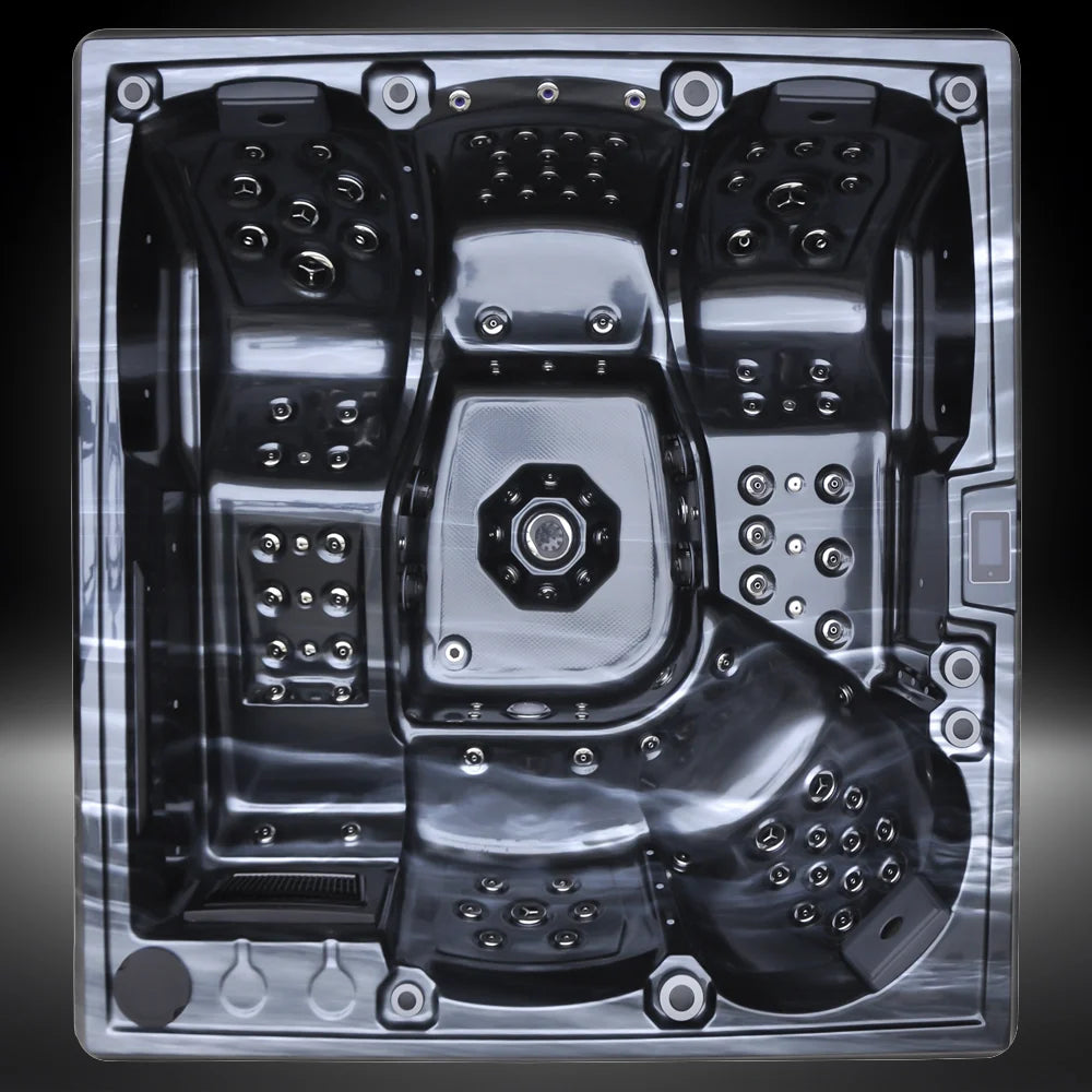 Outdoor-Whirlpool Aktionsmodell AIDA® Playa Smartrelax Black Edition mit Wärmepumpe