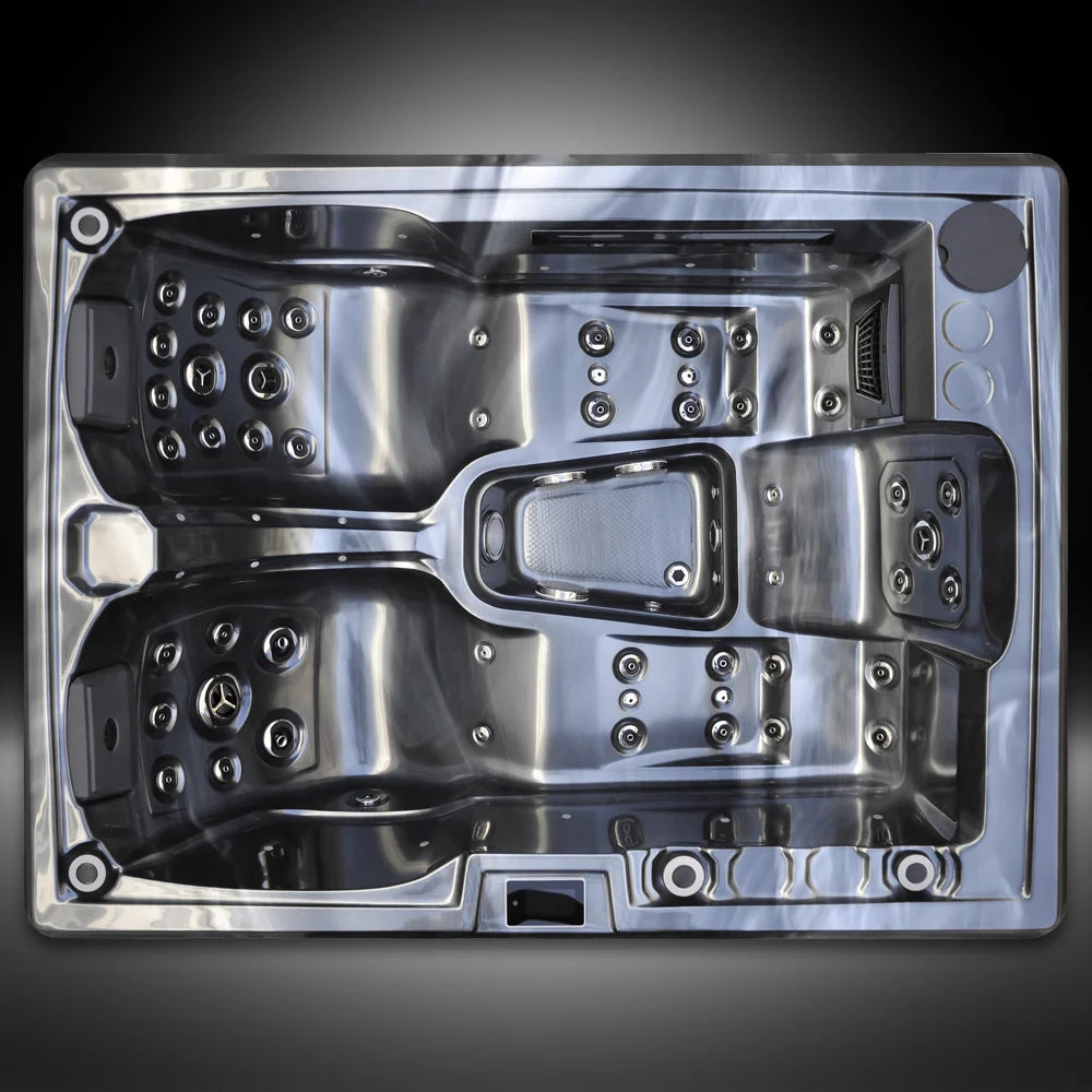 AIDA Outdoor-Whirlpool Aktionsmodell Riva Smartrelax Black Edition mit Wärmepumpe