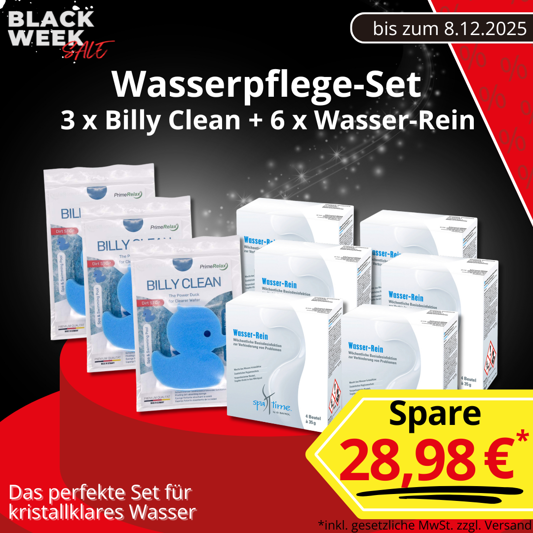 BLACK WEEK | 6 x Wasser-Rein und 3 x Billy Clean