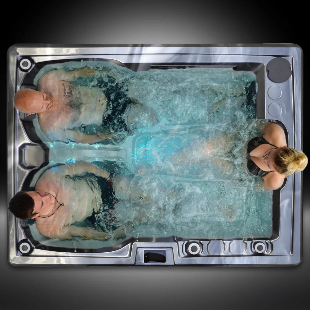 AIDA Outdoor-Whirlpool Aktionsmodell Riva Smartrelax Black Edition mit Wärmepumpe