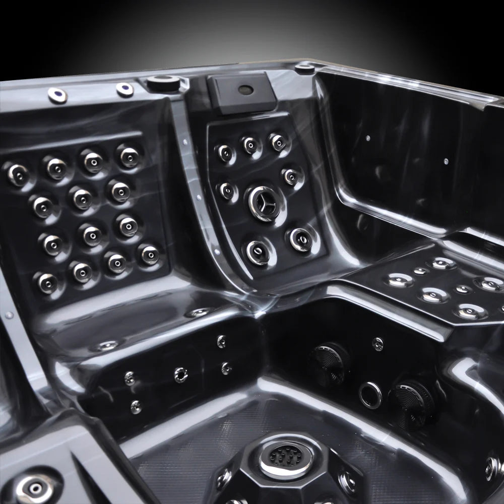 Outdoor-Whirlpool Aktionsmodell AIDA® Playa Smartrelax Black Edition mit Wärmepumpe