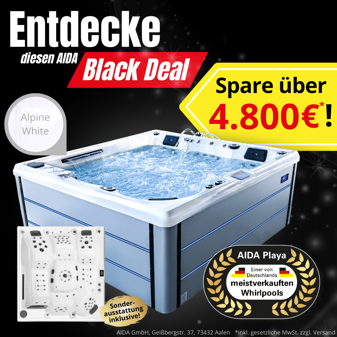 BLACK WEEK | Outdoor Whirlpool | Aktionsmodell | AIDA® Playa smartrelax