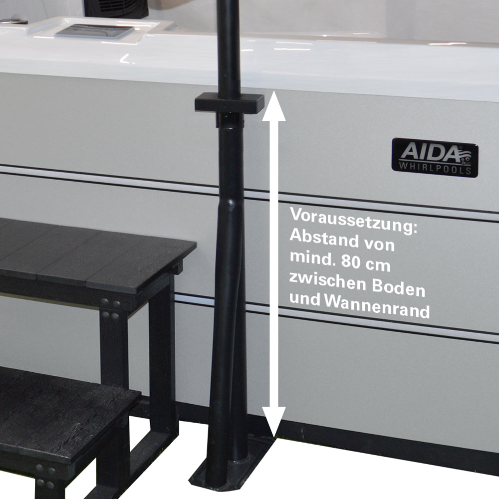 Handlauf Haltegriff L drehbar für Whirlpools von 90-98 cm H
