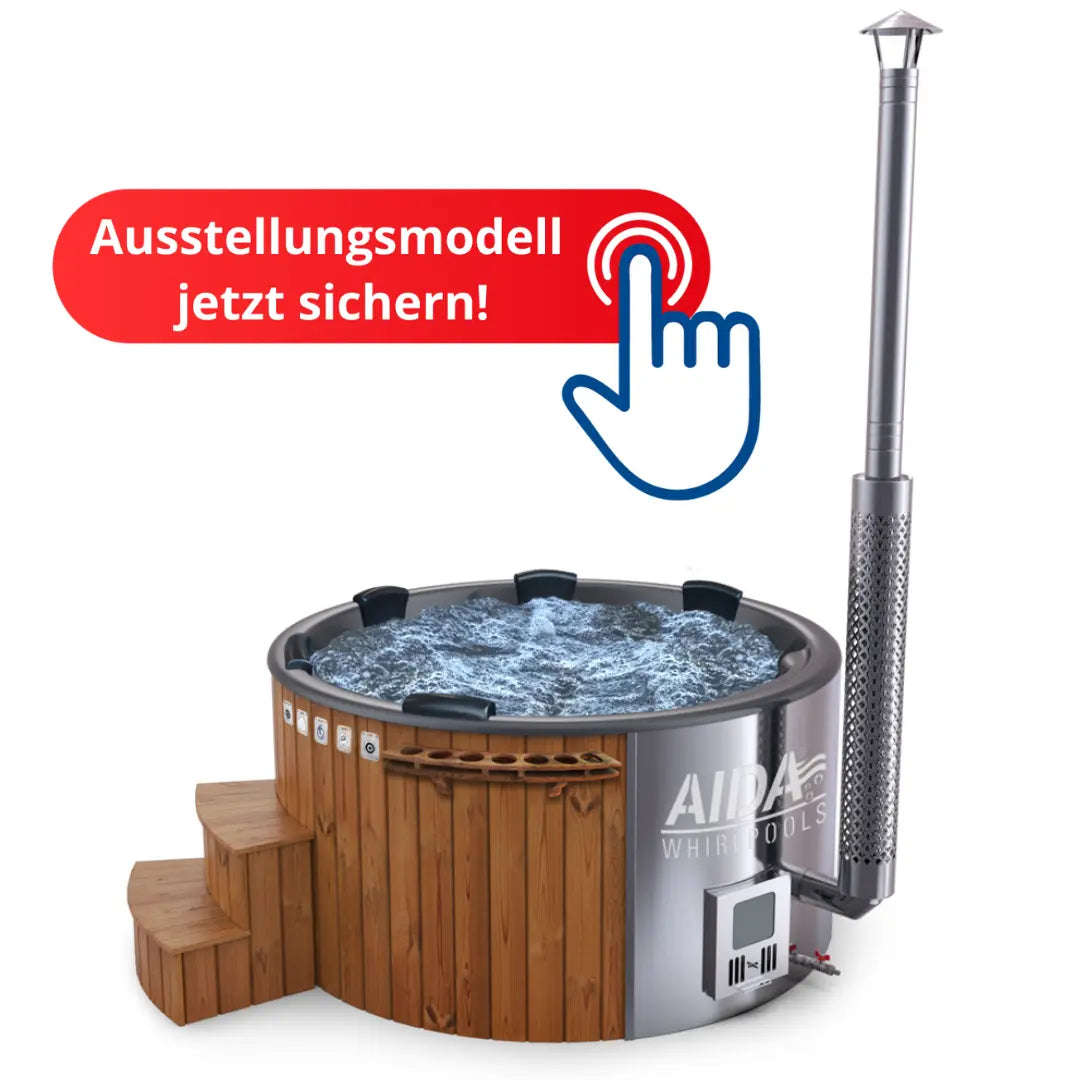 Hot Tub mit Holzofen | Ausstellungsstück | AIDA® Noric Edition "All in" | Vollausstattung | Whirlpool-System