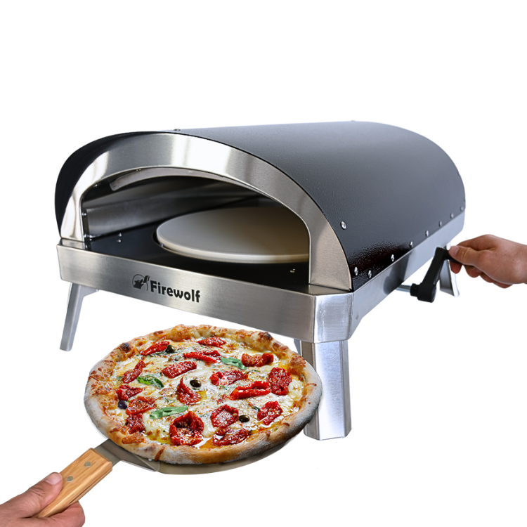 Geschenkidee für Xmas | Mobiler Gas Pizzaofen mit Drehteller inkl. Zubehör