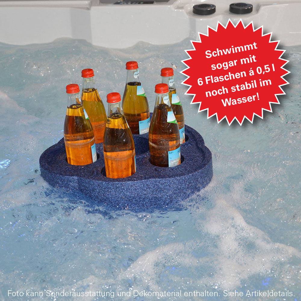 Schwimmender Getränkehalter für Whirlpools Snackbar Minibar blau