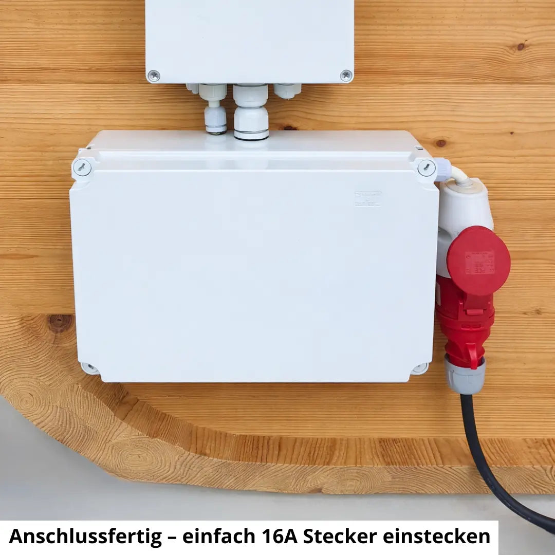 Gartensauna AIDA® Jäko | mit Vorraum & Panoramafenster | komplett montiert