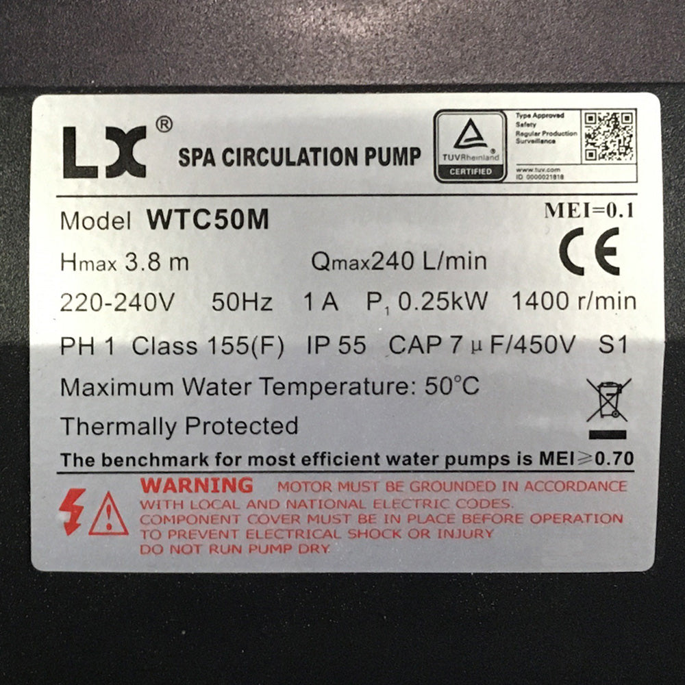 Zirkulationspumpe Umwälzpumpe LX WTC50M