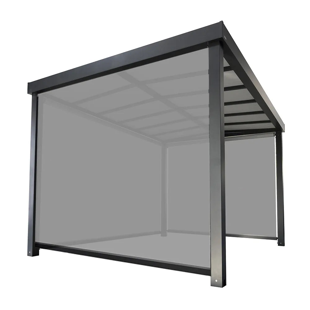 Luxus Pavillon Lumi Gartenpavillon Outdoor Pavillon rechteckig 4 x 3 m Anthrazit