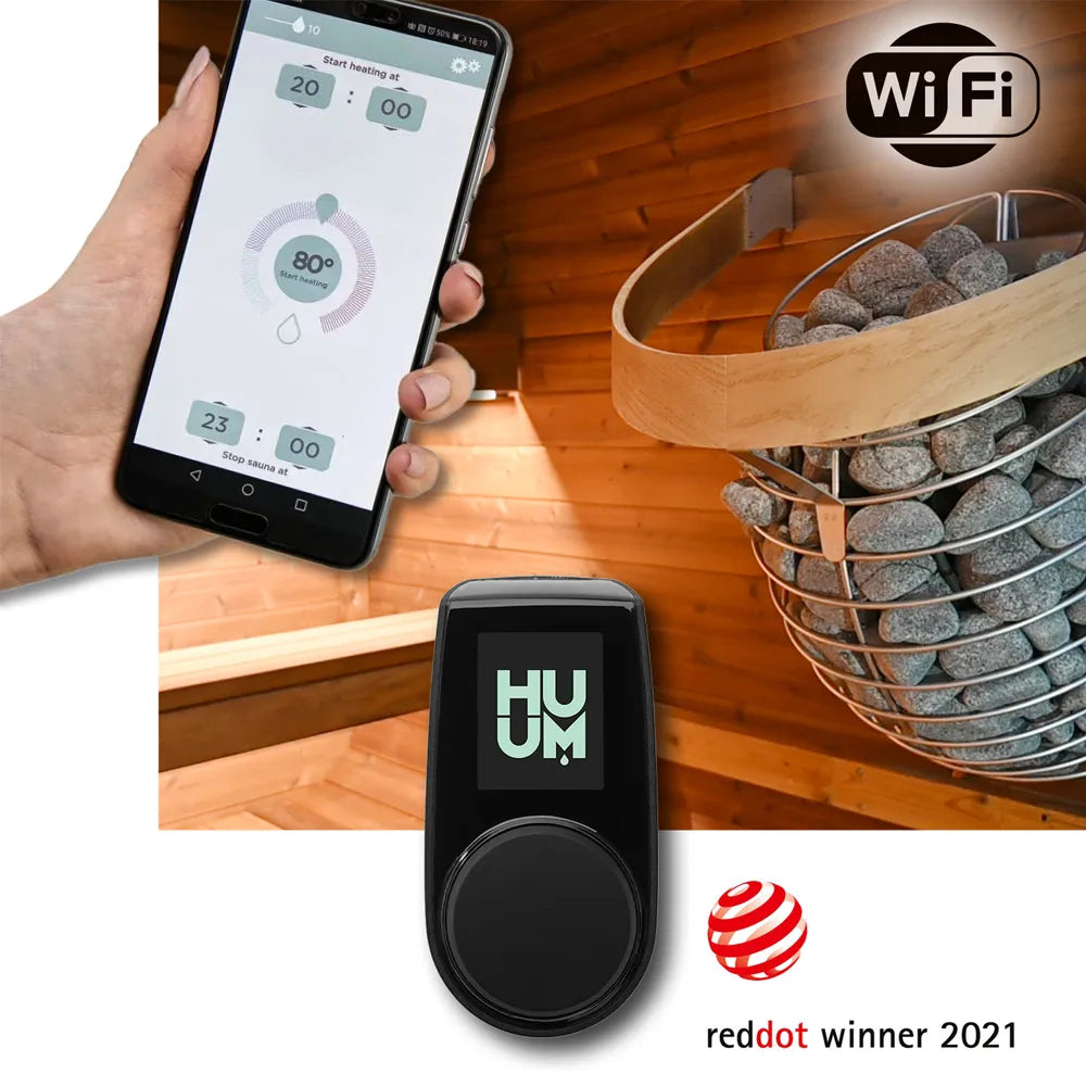 Exklusive Gartensauna komplett montiert AIDA J-Ko aus Massivholz