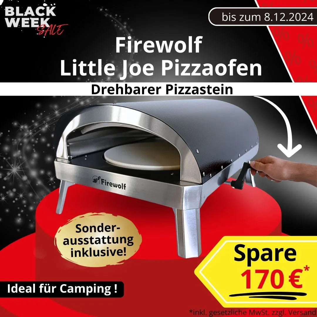 Firewolf Little Joe – mobiler Gas Pizzaofen mit Drehteller inkl. Zubehör