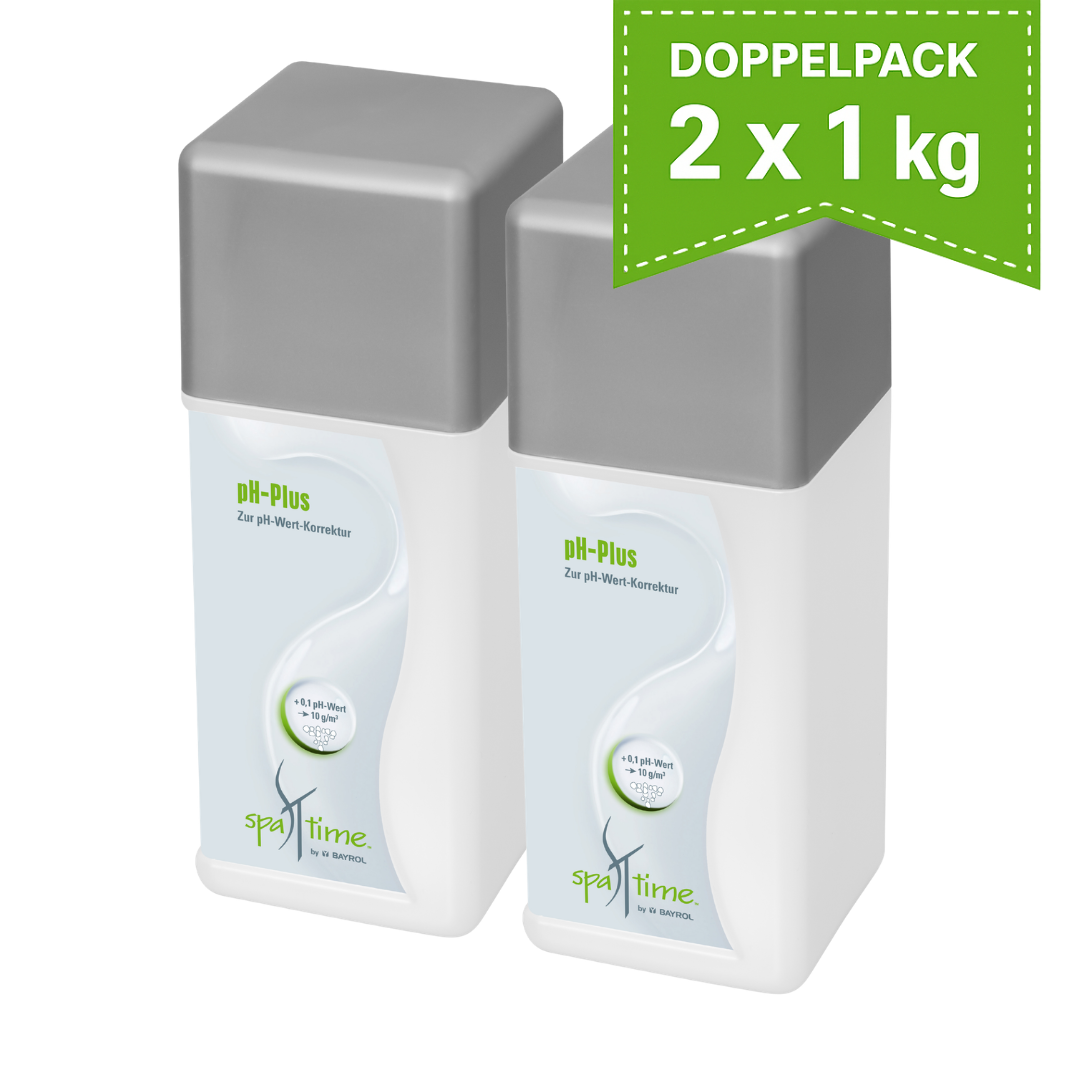 Sparpack 2er Set - SpaTime pH-Plus Granulat 1kg – pH-Wert erhöhen
