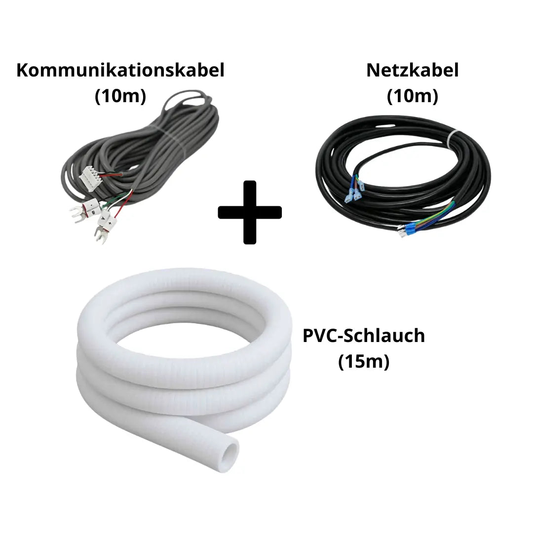 Kommunikationskabel (10 m) und Netzkabel (10 m) für Wärmepumpe Gecko in.temp