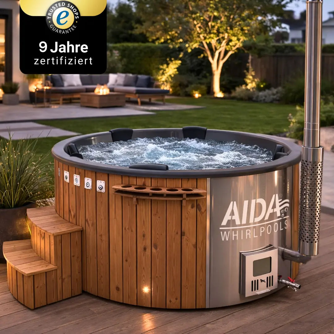 Hot Tub mit Holzofen | Ausstellungsstück | AIDA® Noric Edition "All in" | Vollausstattung | Whirlpool-System