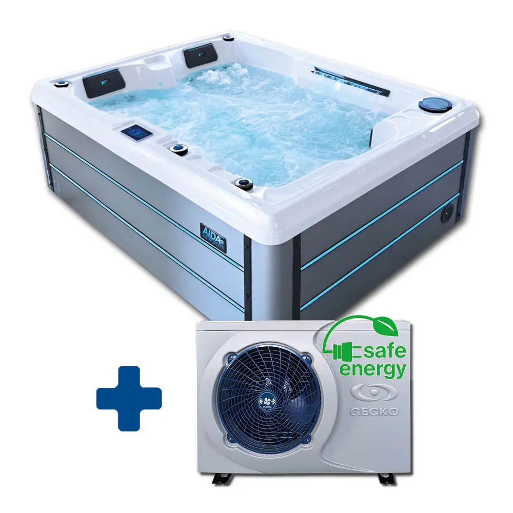 Outdoor Whirlpool | Aktionsmodell | AIDA® Riva smartrelax | Wärmepumpe