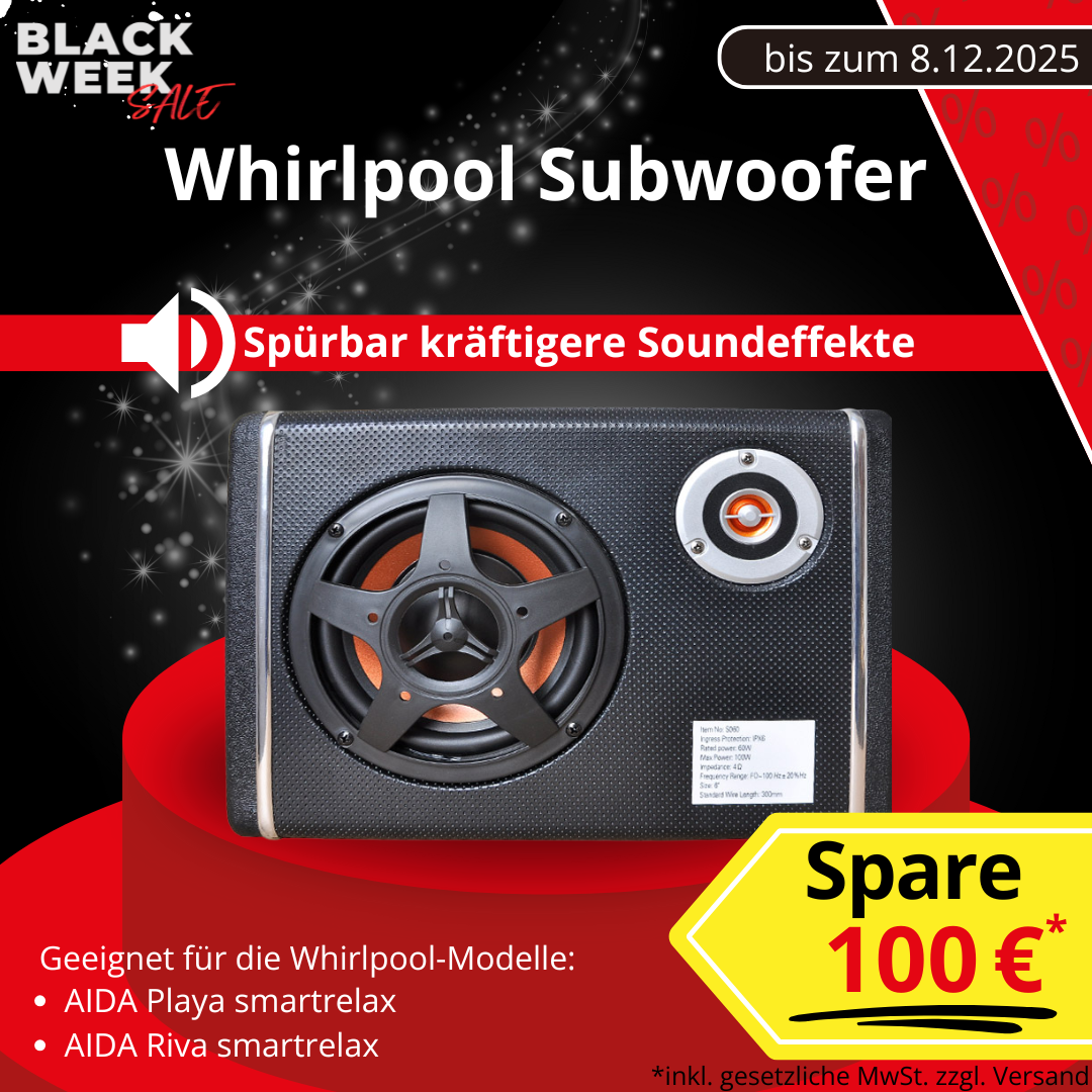 BLACK WEEK | AIDA Whirlpool Subwoofer | Premium Bassmodul für AIDA Playa & AIDA Riva
