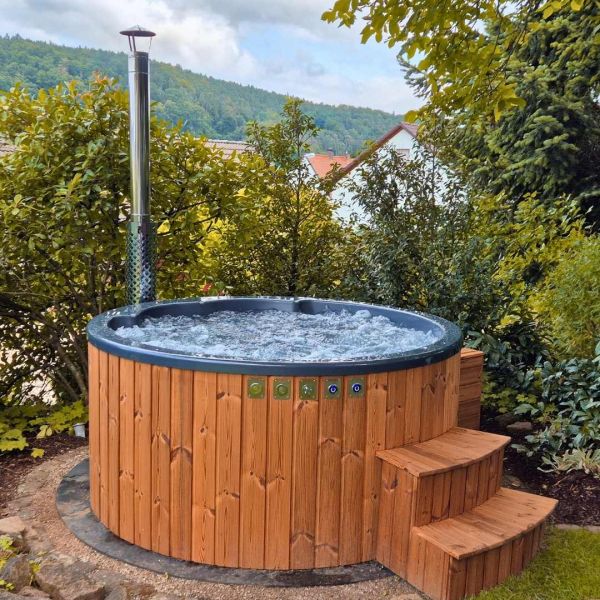 Hot Tub AIDA Noric Edition “All in“ - Premium Badefass mit Whirlpool-System, Holzofen etc.